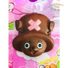 Squishy Bánh Mặt Chopper One Piece - Đồ Chơi Mềm Mịn Kèm Móc Khóa Anime Dễ Thương Cho Tín Đồ Manga