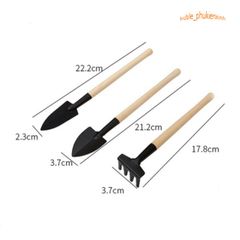 Bộ 3 Dụng Cụ Cuốc Xẻng Mini Đa Năng - Trồng Cây Cảnh, Làm Vườn, Phượt Tiện Lợi - Chăm Sóc Cây Kích Thước Nhỏ Gọn