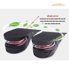 Cặp Lót Giày Cao Cấp Tăng Chiều Cao 3-9cm - Êm Ái, Thoáng Khí, Phù Hợp Mọi Size Giày Nữ Nam, Ứng Dụng Tiện Lợi