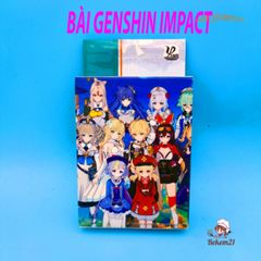 Bộ Bài Tây Genshin Impact 2024 - 54 Lá Bài Nhân Vật Furina, Neuvillette, Wriothesley, Lyney, Alhaitham, Kazuha, Raiden, Yae Zhon