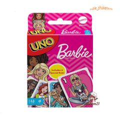 Bộ Thẻ Bài UNO Barbie - 112 thẻ bài trò chơi thú vị với hình ảnh nhân vật hoạt hình, hoàn hảo cho gia đình và bạn bè.