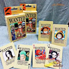 Bộ bài tây Poker One Piece Wanted Luffy 52 lá - Hộp thiết kế hình anime độc đáo, quà tặng tuyệt vời cho fan manga