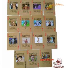 Bộ bài tây Poker One Piece Wanted Luffy 52 lá - Hộp thiết kế hình anime độc đáo, quà tặng tuyệt vời cho fan manga