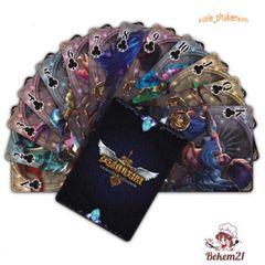 Bộ Bài Tây Liên Minh Huyền Thoại - Call of Elements, 55 Lá Chất Lượng Cao với Hình Ảnh Các Tướng và Thần Bài Shyvana, Quà Tặng Fan Game