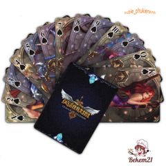 Bộ Bài Tây Liên Minh Huyền Thoại - Call of Elements, 55 Lá Chất Lượng Cao với Hình Ảnh Các Tướng và Thần Bài Shyvana, Quà Tặng Fan Game
