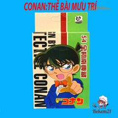 Bộ Thẻ Bài Edogawa Conan 54 Lá - Hình Ảnh Ran Mori, Kid, Agasa, Haibara - Quà Tặng Fan Anime, Đồ Chơi Giải Trí