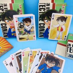 Bộ Thẻ Bài Edogawa Conan 54 Lá - Hình Ảnh Ran Mori, Kid, Agasa, Haibara - Quà Tặng Fan Anime, Đồ Chơi Giải Trí