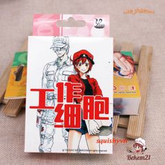 Bộ Bài Poker Hataraku Saibou - Thẻ bài hoạt hình dễ thương 52 lá chủ đề tế bào lao động cho học sinh, quà tặng fan anime