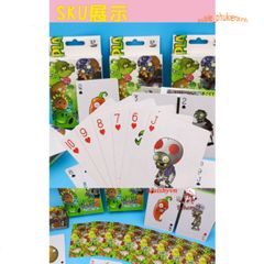 Thẻ Bài Trò Chơi Hoạt Hình Plants Vs Zombies - Bộ 55 Lá Hình Ảnh Zombie Xanh Độc Đáo Cho Trẻ Em