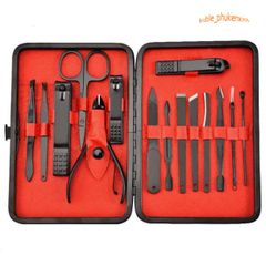 Bộ Dụng Cụ Chăm Sóc Móng Tay 19 Món - Kiềm Cắt, Kéo, Nhíp và các Dụng Cụ Làm Sạch | Hộp Da Sang Trọng
