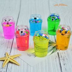 Slime Cốc Trà Sữa Hình Mèo Gấu (6 Màu) - Đồ Chơi Slam Gudetama Độc Đáo, Charm Tuyệt Đẹp Cho Trẻ Em