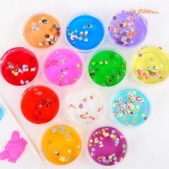 Slime Cốc Thạch Hoa Quả 12 Màu Độc Đáo - Đồ Chơi Slam Gudetama Thú Vị Cho Trẻ Em