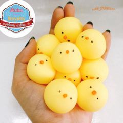 Mochi Squishy Gudetama Hình Gà Vàng Ngộ Nghĩnh - Đồ Chơi Dễ Thương Chính Hãng, Kích Thước 5x3x2.5cm