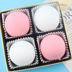 Hộp Squishy Mochi 4 Bánh Bao Trắng Hồng - Đồ Chơi Giải Tỏa Căng Thẳng Dễ Thương Cho Trẻ Em và Người Lớn