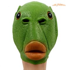Mũ Hóa Trang Hình Cá Xanh Silicon Cho Người Lớn - Độc Đáo và Thú Vị Cho Halloween, Tiệc Tùng, Lễ Hội
