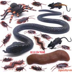 Bộ 20 Đồ Chơi Giả Độc Rắn Nhện Chuột Bò Cạp - Đồ Chơi Xả Stress Và Chơi Khăm Thú Vị Cho Trẻ Em