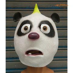 Mặt Nạ Gấu Trúc Panda Trùm Đầu - Phụ Kiện Hóa Trang Dễ Thương Cho Halloween và Video TikTok - Chất Liệu Latex Thân Thiện
