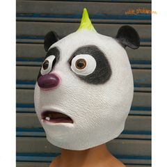 Mặt Nạ Gấu Trúc Panda Trùm Đầu - Phụ Kiện Hóa Trang Dễ Thương Cho Halloween và Video TikTok - Chất Liệu Latex Thân Thiện