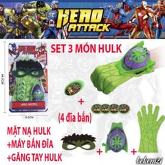 Bộ Hóa Trang HULK - Kiếm Laser Năng Lượng và Khiên Thủ Chưởng Cho Bé - Trang Phục Halloween Siêu Anh Hùng, Quà Tặng Sinh Nhật