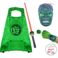 Bộ Hóa Trang HULK - Kiếm Laser Năng Lượng và Khiên Thủ Chưởng Cho Bé - Trang Phục Halloween Siêu Anh Hùng, Quà Tặng Sinh Nhật