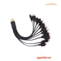 Dây sạc đa năng 10 đầu - Tương thích với laptop và thiết bị di động, sạc nhanh và ổn định, hàng chất lượng cao, đổi trả miễn phí
