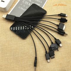 Dây sạc đa năng 10 đầu - Tương thích với laptop và thiết bị di động, sạc nhanh và ổn định, hàng chất lượng cao, đổi trả miễn phí