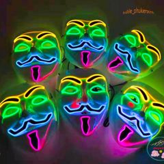 Mặt Nạ Phát Sáng LED Halloween Đa Màu - Mặt Nạ Hóa Trang Dạ Quang, Phụ Kiện Tiệc Đầy Màu Sắc Cho Mọi Lứa Tuổi