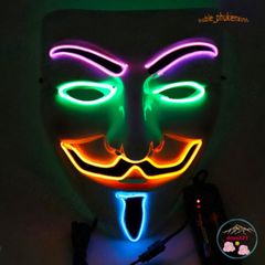 Mặt Nạ Phát Sáng LED Halloween Đa Màu - Mặt Nạ Hóa Trang Dạ Quang, Phụ Kiện Tiệc Đầy Màu Sắc Cho Mọi Lứa Tuổi