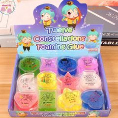 Hộp 24 Hũ Slime Cung Hoàng Đạo - Chất Nhờn Ma Quái Cho 12 Chòm Sao - Đồ Chơi Sáng Tạo An Toàn Cho Trẻ Em