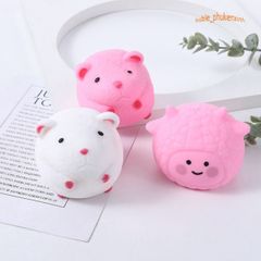 Đồ chơi Squishy Mochi hình chuột Hamster màu hồng dễ thương - Giảm stress, đàn hồi tuyệt vời cho trẻ từ 5 tuổi trở lên