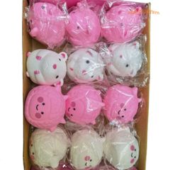 Đồ chơi Squishy Mochi hình chuột Hamster màu hồng dễ thương - Giảm stress, đàn hồi tuyệt vời cho trẻ từ 5 tuổi trở lên