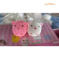 Đồ chơi Squishy Mochi hình chuột Hamster màu hồng dễ thương - Giảm stress, đàn hồi tuyệt vời cho trẻ từ 5 tuổi trở lên