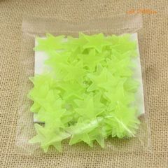 Gói 100 Ngôi Sao Dạ Quang Dán Tường 3cm - Trang Trí Nội Thất Huyền Bí, Phát Sáng Trong Đêm, Sáng Tạo Không Gian Ấm Áp