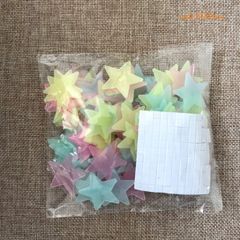 Gói 100 Ngôi Sao Dạ Quang Dán Tường 3cm - Trang Trí Nội Thất Huyền Bí, Phát Sáng Trong Đêm, Sáng Tạo Không Gian Ấm Áp