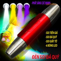 Đèn Soi Tiền và Giấy Tờ Cao Cấp - Đèn Soi Đá Quý Với 6 Chế Độ Ánh Sáng Mạnh Mẽ, Thiết Kế Tiện Lợi, Chống Nắng Tốt