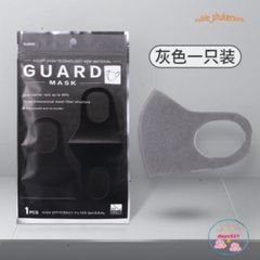 Khẩu Trang Vải Đen Trơn GUARD Hàn Quốc - Chống Bụi, Chống Nắng, Cotton Cao Cấp, Phong Cách Lịch Lãm, Dành Cho Nam Nữ
