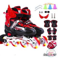 Giày Trượt Patin Sport Cao Cấp Phát Sáng LED - Điều Chỉnh Kích Thước Cho Trẻ Em và Người Lớn - Mẫu Mới 2020