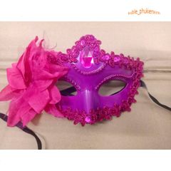 Mặt Nạ Mắt Lông Vũ Trắng Đen Đính Ngọc Trai - Phụ Kiện Hóa Trang Halloween Sang Trọng và Ấn Tượng