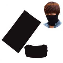 Khăn Đa Năng Chống Nắng LEE MIN HO - Khẩu Trang Ống Phong Cách, Chống Bụi Màu Đen, Phụ Kiện Phượt Thủ Thiết Yếu