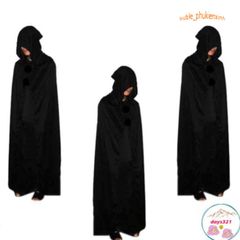 Áo Choàng Đen Hóa Trang Halloween Phù Thủy Ma Cà Rồng - Trang Phục Dự Tiệc Mùa Lễ Hội, Thời Trang Unisex Tuyệt Đẹp