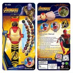 Đồng Hồ Đeo Tay 3D Ironman Marvel Avengers - Chiếu Hình Nhân Vật Hoạt Hình Dành Cho Bé - Đồ Chơi An Toàn Cho Trẻ Em