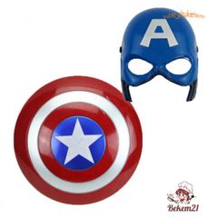 Bộ Trang Phục Hóa Trang Captain America - Siêu Anh Hùng Avengers Dành Cho Trẻ Em, Gồm Áo Choàng, Mặt Nạ, Găng Tay Và Đĩa Bắn