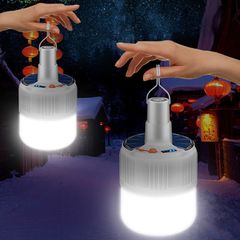 Bóng Đèn LED Năng Lượng Mặt Trời 120W Có Điều Khiển Từ Xa - Chiếu Sáng Tiết Kiệm Năng Lượng Cho Ngoài Trời Và Dã Ngoại