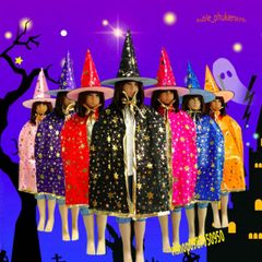 Bộ hóa trang phù thủy Halloween - Áo choàng và nón phù thủy 5 màu sắc thời trang, lý tưởng cho bữa tiệc và biểu diễn