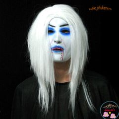 Mặt Nạ Ma Nữ Trắng Zombie - Mái Tóc Dài Mềm Mại, Trang Điểm Halloween Hoàn Hảo cho Tết Trung Thu và Sự Kiện Hóa Trang