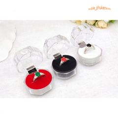 Khay Đựng Nhẫn Tròn Acrylic Sang Trọng - Vật Trưng Bày Thời Thượng Cho Bàn Trang Điểm, Đồ Trang Sức Thú Vị