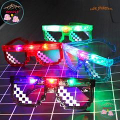 Kính Thuglife 6 Chấm MINECRAFT Đèn LED - Kính Mắt Thời Trang Độc Đáo, Thiết Kế Nhiều Màu Sắc Cho Tiệc Tùng và Hoạt Động Ngoài Trời