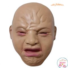 Mặt nạ EM BÉ KHÓC - Đạo cụ hóa trang Đức TikTok cho Halloween và cosplay, chất liệu latex an toàn, phong cách độc đáo, vui nhộn.