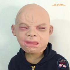 Mặt nạ EM BÉ KHÓC - Đạo cụ hóa trang Đức TikTok cho Halloween và cosplay, chất liệu latex an toàn, phong cách độc đáo, vui nhộn.