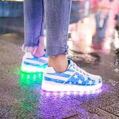 Giày Phát Sáng Đèn LED Thể Thao Hàn Quốc - 8 Chế Độ Đổi Màu Cho Nam Nữ, Thời Trang Xuân Hè Rực Rỡ